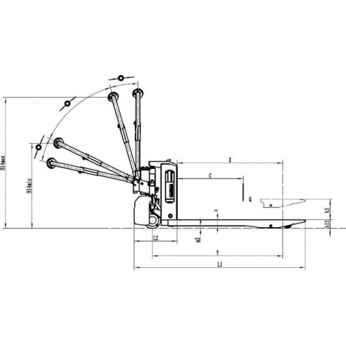 Тележка электрическая 1500 кг 1150 мм TOR EPF-4 Li-ion 24/20 В/Ач (F4)